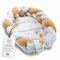 Babynest Neugeborene Nestchen Baby 75 x 45 cm – Plüschstoff Kuschelnest mit Zopf Kissen zerlegbares Set zweiseitig Babynestchen Babybett Teddybären