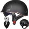 EBAYIN Half Helmet Open-Face Helmet Brain - Cap Cruiser Chopper Scooter Pilot Jet Helmet DOT+ECE Certified Personality Retro Harley Motorcycle Helmet(I,M=(57~58cm))