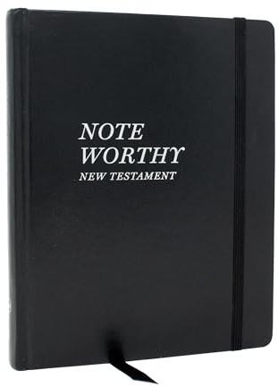 NoteWorthy New Testament: Read and Journal Through the New Testament in a Year (NKJV, Hardcover, Comfort Print): New King James, Black, Read and ... a Year, Satin Ribbon Marker, Elastic Closure