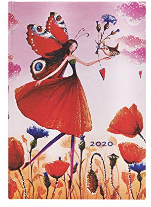 Paperblanc Kalender 12 Monate 2020 Mohnblumenfeld | Horizontal | Mini (95 × 140 mm)