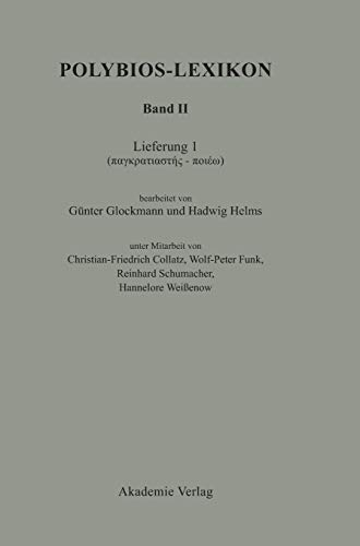pankratiastes - poieo (Polybios-Lexikon, Band 2)