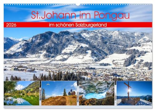 St.Johann im Pongau (Wandkalender 2026 DIN A2 quer), CALVENDO Monatskalender: Beeindruckende Impressionen von St.Johann im schönen Salzburgerland (CALVENDO Natur)