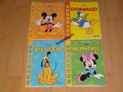 4 x Malbuch Disney Micky, Donald Duck, Minnie, Pluto