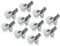 Gedotec Regal-Halterung für Einlege-Böden Glasbodenträger 5 mm Regal-Halter für Glas-Böden Bodenträger Küche - H3136 | Regalstift Stahl vernickelt | 50 Stück - Fachbodenträger Ø 5mm mit Gummi-Auflage