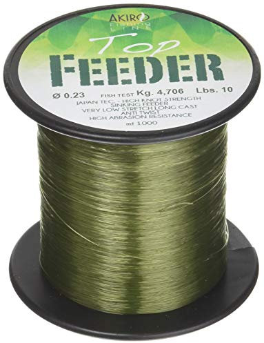 Akiro Top Feeder, Filo da Pesca Unisex – Adulto, Verde Scuro, 0.23 mm