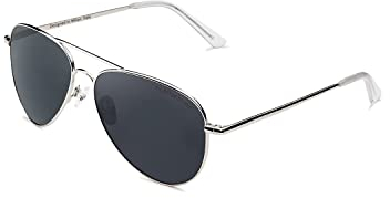CLANDESTINE - Sonnenbrille A10 Silver Blue Grey - HD Nylon Gläser und Edelstahlrahmen - Sonnenbrille für Männer und Damen - Mit Smart Vision Technology - Bessere Sicht und Geringere Blendung