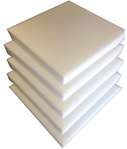 L22G 6 Galettes de Chaise Carrées en Mousse A Recouvrir - 40 x 40 x 3 cm - Mousse de Rembourrage Ameublement Tapissier Mousse polyuréthane