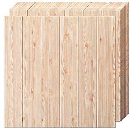 3D Ziegel Tapete Selbstklebend Wandpaneele Modern Wasserfest Schaumstoff Wandaufkleber für Badezimmer Schlafzimmer Wohnzimmer Balkon Küchen Schaumstoff Wasserfest Wandaufkleber -Holz farbe b 50pcs