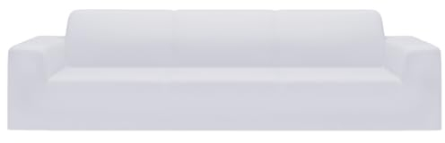 vidaXL Stretch Sofahusse 4-Sitzer Wiederverwendbar Sofabezug Sofa Abdeckung Überwürfe Universal Stretchhusse Sofaschoner Weiß Polyester-Jersey