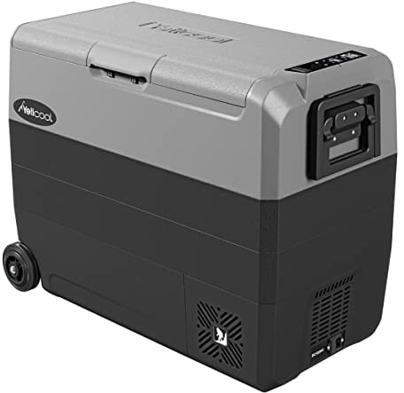 YetiCool TX60 Grey Elektrische Kompressor-Kühlbox, Dual-Zone, App Steuerung per Bluetooth, 12/24 V und 230 V, für Auto, LKW, Boot, 60 Liter