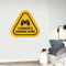 Gaming Wall Sticker - Personalised Name Warning Sign Decal Art (120cm Width x 80cm Height)