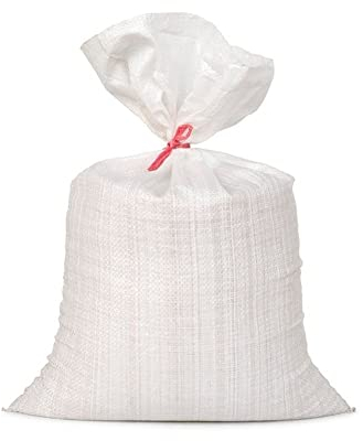 50 Stück PP-Gewebesack-Sandsack weiß 300 x 600 mm mit Band