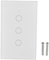 Interruptor de luz Inteligente de 3 vías, Interruptor de Pantalla táctil WiFi, Control de aplicación de un Solo círculo, Impermeable, a Prueba de Golpes, Interruptor WiFi Inteligente(White)