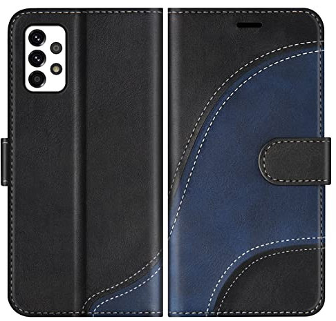 BoxTii Cover per Galaxy A53 5G, Custodia in PU Pelle Portafoglio per Samsung Galaxy A53 5G, Magnetica Cover a Libro con Slot per Schede, Nero