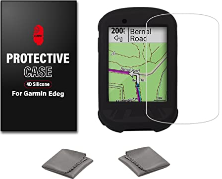 Chooee 4D Silikon Schutzhülle kompatibel Garmin Edge 830 mit Displayschutz Fahrrad GPS Schutzhülle Schwarz