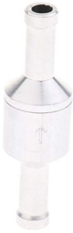 Clapet anti-retour anti-retour en alliage d'aluminium pour carburant, essence et diesel Argenté 6 mm