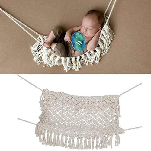Lipfer Neugeborene Babyfotografie Requisiten, Neugeborenes Foto Posieren Weiße Hängematte Crochet Strick -hängemattenbett Neugeborene Foto Requisiten Säuglingsfoto -dekore Baby Geschenk