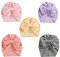 LIUPUUDLY 5 Stück Baby Turban Mütze Niedlichen Weiche Beanie Mütze mit Bogen Turban Babymütze für Infant Kleinkind (#2)