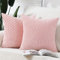 Madizz 2er Set Boho Gestreifte Kissenbezüge Weicher Kord Dekorativer Kissenbezug für Schlafzimmer Sofa Kissenhülle Hellrosa 65 x 65 cm