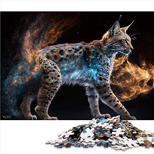 Puzzles für Erwachsene 1000 Teile Tier Luchs Puzzle für Erwachsene Holzpuzzle Erwachsene und Kinder (Größe 50x75cm)