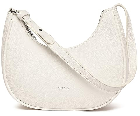 Micmores Handtasche Damen kleine Umhängetasche Tasche, Schultertasche Vintage, Y2K Tote Bag Unterarmtasche Clutch Mini Shoulder Messenger Bags für Frauen Dating Party(Off White