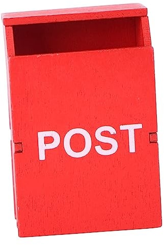 DOITOOL Miniatur Briefkasten Modell Holz 1Stk Deko für Puppenhaus Kleiner Hausmöbel Zubehör Realistische Simulation Langlebig Glatte Oberfläche Kleiner Spielzeug Dekoration