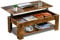 Wooden Coffee Tables, Lift Top Coffee Table for Living Room, Coffee Table with Storage with 1 Shelf Large Hidden Storage Rectangular Lift-Top Sofa End Tea Table Rustic Brown 120x60x(49.5-62.5) H cm