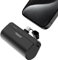 TESSAN Power Bank USB C, 5000mAh Mini Powerbank 10,5W, Externe Akkus für Phone und Pad, Externe Akkus Klein Eingebauter USB C Stecker, Anwendbar auf Reisen Geschäftsreise, Schwarz