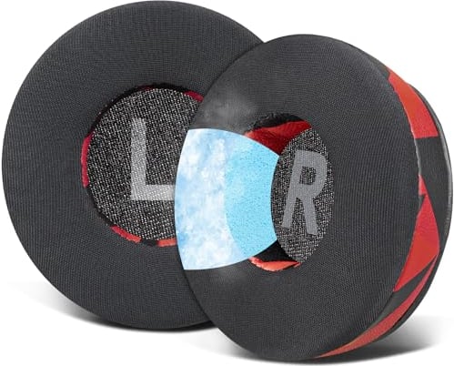 SOULWIT Earpads Replacement for Sony WH-CH500/CH510/CH520,MDR-ZX100/ZX110/ZX110NC/ZX220/XB200/ZX300/ZX330BT,MDR-V100/V150/V200/V250/V300/V400, Ear Pads Cushions for DR-BT101 (70mm CG Red Storm)