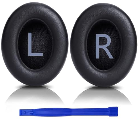 1 Paar Ersatz Ohrpolster für Bose 700 (NC700), Premium Ersatzpolster für Bose 700 und Bose NC700 Kopfhörer, Ersatz Ohrkissen Over-Ear Headphones, Schwarz