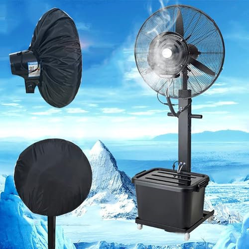 Ventilatore Nebulizzatore Acqua Ventilatore da Esterni e Mister 2 in 1, Ventilatore Silenzioso con Oscillazione di 90 Gradi, 3 Velocità, Serbatoio Dell'acqua da 42 Litri ( Color : 220V , Size : 61cm/2