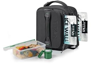 Titan by Arctic Zone Fridge Cold Expandable Cooler Lunch Bag | Black