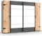Kleiderschrank Schwebetüren mit Spiegel Spiegeltüren Drehtüren 2 Kleiderstangen Einlegeböden Industrial Look Eiche Graphit 272x208x65 cm