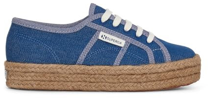 SUPERGA - Sneakers,Donna,Blu,Sportive,Modello 2730 Rope Reverse Denim,Numero: 38