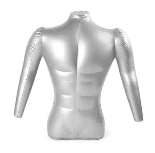 DUNSBY Mann Halbkörper mit Arm PVC Aufblasbare Schaufensterpuppe Männlich Dummy Torso Modell Verwendet Als Tops Halskette Schmuck Schal Display Aufblasbare Schaufensterpuppe aus PVC