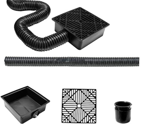 Dachrinnen-Fallrohrverlängerung – Auffangbecken Fallrohrverlängerung, französischer Abfluss-Downspout Umsteller | auslaufsichere Dachrinne Fallrohr mit flexiblem Rohr, ohne Bohren,