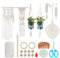 IFNUNLY 8 Set DIY Macrame Kit for Beginners 3 Style Macrame Wall Hanging Tapestry Handmade Boho Macrame Wristlet Keychain White Macrame Plant Hanger Kit with Instruction Birthday Gift Home Decor
