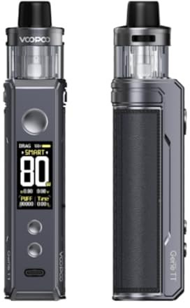 Pod System,5 ml PnP Cartridge,80 W 18650 Battery(Nicht im Lieferumfang enthalten),Nicotine-Free Product (Gray Metal)