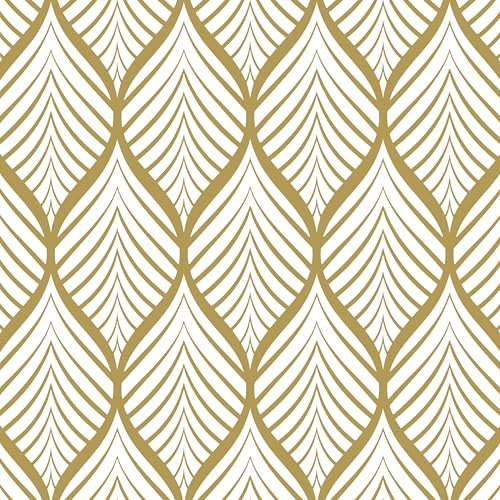 AMIGO Selbstklebende Vinyl-Tapete Gold-Glänzend - Abwaschbare Dekorfolie für Küchenrückwand, Möbel, Wohnzimmer oder Badezimmer 44.5x1000cm