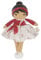 KALOO – Tendresse – Meine 1. Stoffpuppe Emilie – 32 cm große Stoffpuppe – Rock aus Microsamt und rotes Tuch – hübsche Geschenkbox – personalisierbare Schleife – ab Geburt, K200016