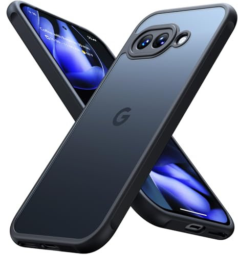 AOUIA für Google Pixel 9A Hülle, Handyhülle für Google Pixel 9A Case mit Kameraschutz, Stoßfest Militärstandard FallSchutz Transluzente Matt Schutzhülle für Pixel 9 A (Schwarz)