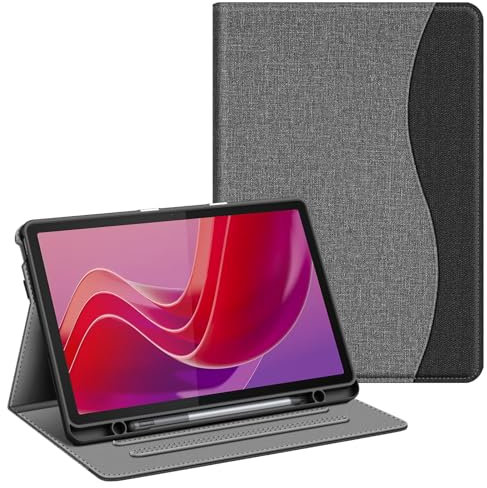 Fintie Funda con Portalápices para Lenovo Tab M11 (TB330) 11 2024, Funda protectora protectora blanda de TPU con ranuras para documentos y pantalla multiangular, no para Lenovo Tab P11 11 pulgadas,