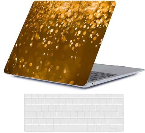 FFBOFFC Hülle Kompatibel mit MacBook Pro 16 Zoll 2020 2019 Freisetzung Modell A2141 mit Touch Bar Touch ID, Kunststoff Schutzhülle Hartschale & Tastaturabdeckung, Glühwürmchen