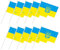 Ukraine-Mini-Flagge, 14 x 21 cm, handgehaltene kleine ukrainische Flaggen auf Stab, klein mit Kunststoffstangen, Flagge Ukraine, für 10 Stück
