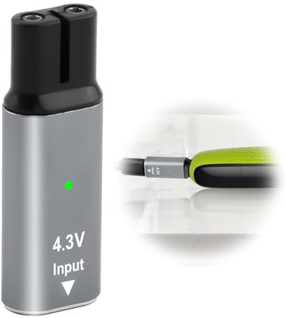 4.3V USB-C Shaver Adapter Compatilbe with Philips One Blade A00390, Charger Converter for Philips MG3720 MG3730 QP2520 QP2620 MG5730 BT3206 MG3710 MG5720 Shaver Power Replacement Adapter