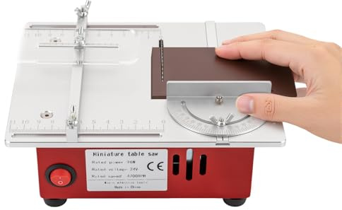 4700RPM Mini-Tischsäge, Tisch-Elektro-Tischsäge, Multifunktions-Tischsäge 14mm Max. Schnittdicke, für Eisen, Kupfer, kupferbeschichtetes Laminat, Silber, Kunststoff, Holz