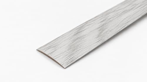 Flat Self-Adhesive Vinyl Door Bar | Cover Trim - 900mm | 37mm Wide Transition Strip | Easy Install Threshold Trim for LVT, Vinyl, Laminate, Wood & Tile Flooring | Durable Finish (Light Grey)