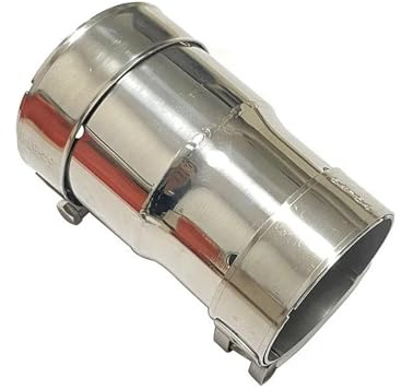 YSQOFDNFD Auspuffendrohr 1 Autoteile Auspuffrohr 304 Edelstahlrohr Reduziergröße Allgemeine Schalldämpferhülse Heckspitze(76mm-80mm)