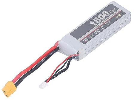 SUNGOOYUE Batterie LiPo 11,1 V 3S 1800 MAh 25C Batterie d'avion RC au Lithium avec Tête d'équilibre XT60 XH Remplacement Léger pour Les Utilisateurs de Voitures, 'hélicoptères 'Avions RC (XT60)