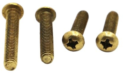 5 pezzi M4 M5 M6 Viti for macchine in rame PM a testa cilindrica in ottone Filettatura metrica Bullone con intaglio a croce(12mm,M6 5pcs)